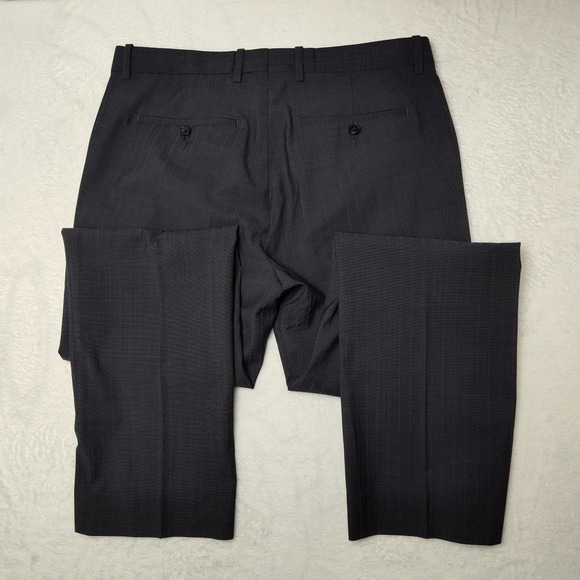 Theory Dress Pants Men 34x31 Gray Flat Lined Cody Shelburne Wool Slacks Trousers - Picture 6 of 14